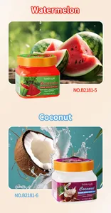 BOSUYA exfoliante corporal de azúcar, variantes de sandía y coco para una piel suave