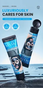 Detail view of Bosuya Dead Sea Mud peel-off mask for deep pore cleansing and oil control