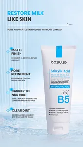 Detail of Bosuya B5 Salicylic Acid Cleanser showing oil control and pore benefits