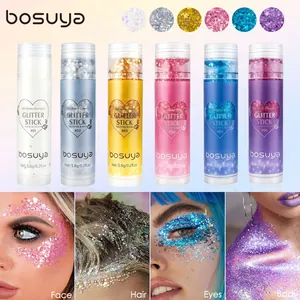 Barras de purpurina Bosuya serie estrella para cara, cabello y cuerpo en seis colores.