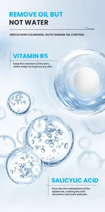 Detail showing Vitamin B5 and Salicylic Acid for deep cleansing and oil control