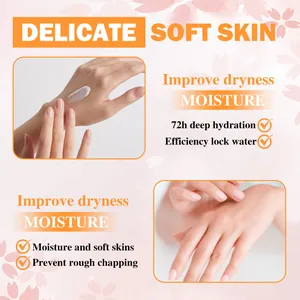 Gros plan de la texture crème hydratante pour les mains pour une hydratation profonde 72h