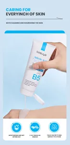 Detailed view of bosuya Vitamin B5 and Salicylic Acid cleanser being applied to skin
