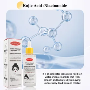 Detalle de ampolla exfoliante con ácido kójico y niacinamida para la luminosidad de la piel.