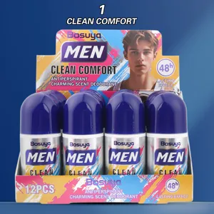 Bosuya men's 12-pack roll-on antiperspirant deodorant with 48h protection