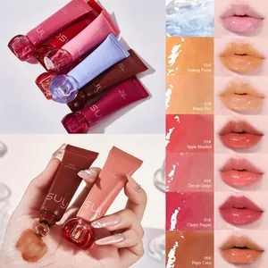 Set di lucidalabbra Bosuya Jelly idratante con tonalità vivaci per un effetto brillante.