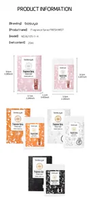 Specifiche dettagliate sulle dimensioni del profumo spray Bosuya portatile da 20ml.