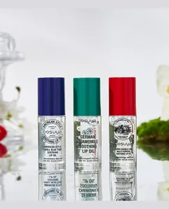 Drei Flaschen bosuya beruhigendes Lippenöl mit Kamille und Papaya-Extrakt zur Lippenpflege