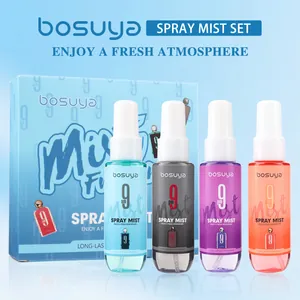 Premium Bosuya 4-piece long-lasting alcohol-free spray mist set for body and hair