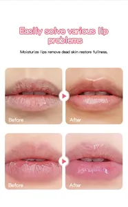 Comparison of moisturizing lip balm before and after results for smooth healthy lips