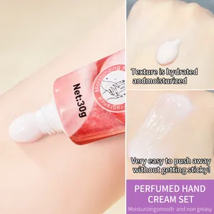 Fruit scented hand cream set for deep hydration and non-greasy moisturizing care