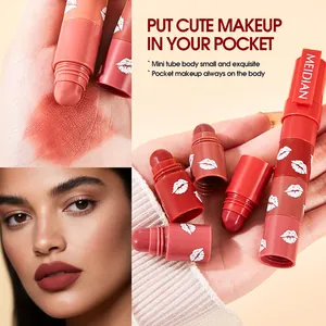 MEIDIAN 4-in-1 lipstick pen with 4 colors, non-stick formula for portable makeup