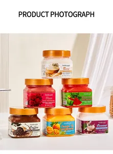 Pila piramidal de sales de baño exfoliantes de azúcar BOSUYA en varios aromas