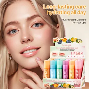 Bosuya Moisturizing Lip Balm Set With Fruit Flavors Vitamin E Honey For Dry Cracked Lips Repairing Soothing Lip Care Kit Universal
