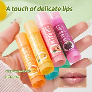 BOSUYA Fruit Flavored Moisturizing Lip Balm Set for Long-lasting Hydration and Soft Lips