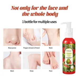 Bosuya Watermelon Exfoliating Cream for body and face, moisturizing 150ml pump bottle