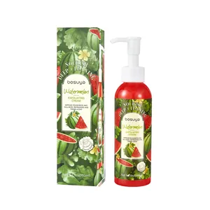 Bosuya watermelon exfoliating cream in pump bottle and box for body moisturizing