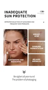 Détails des problèmes de peau comme l'acné et les rides dus au manque de soleil.