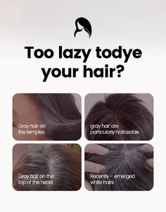 Visueller Leitfaden für graue Haare an Schläfen und Scheitel für die Haarausbesserung