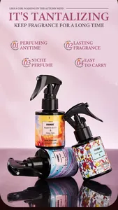 100ml FORMBO hair perfume spray bottles with long-lasting floral and fruity scents.