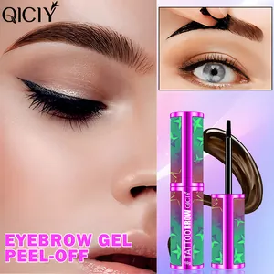 Professional waterproof peel-off eyebrow gel tattoo by QICIY for long-lasting natural brows