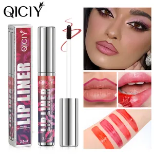 Matita labbra peel-off QICIY 4 colori, impermeabile e a lunga durata con campioni colore