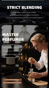 Parfumeur professionnel créant un parfum de voiture durable dans un laboratoire de luxe.
