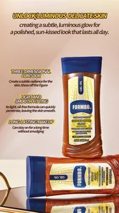 Vue détaillée du FORMBO Golden Hour Glow huile gel corps scintillante, flacon 200ml.