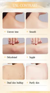 Before and after comparison of skin texture improvement using FORMBO scented body wash