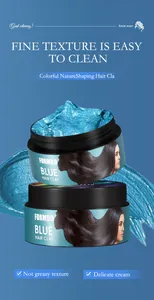 Professional FORMBO blue temporary hair color clay for vibrant styling and easy wash