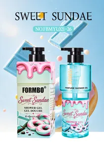 Detail view of FORMBO Sweet Sundae perfume shower gel in candy-style packaging