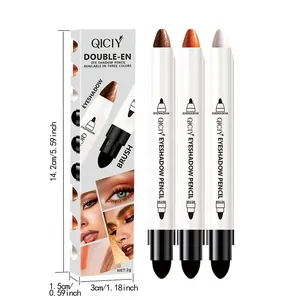 QICIY Schimmer-Lidschattenstift-Set mit Verpackung und Größenangaben in Zoll