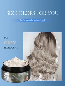FORMBO #01 Grey Hair Clay for temporary styling and long-lasting silver ash hair color.