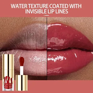 Feuchtigkeitsspendender Lipgloss Vorher-Nachher-Effekt mit Hochglanz-Textur