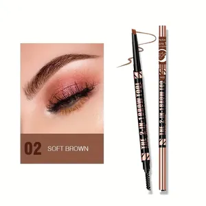 Detailansicht des doppelseitigen Augenbrauenstifts in Soft Brown mit Make-up-Effekt