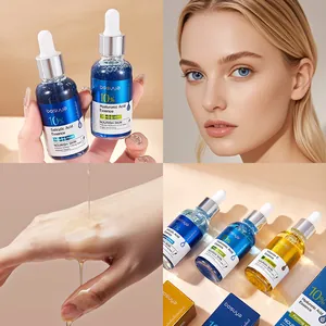 Bosuya hydraterende gezichtsserumset met hyaluronzuur en vitamine C anti-aging