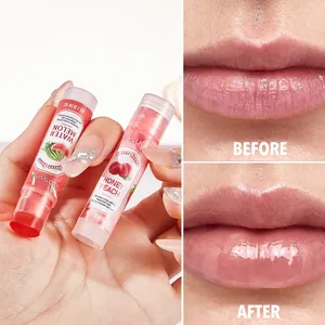 Bosuya fruchtiger feuchtigkeitsspendender Lippenbalsam für trockene Lippen Vorher-Nachher
