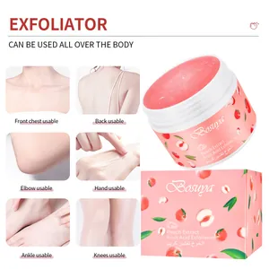 Exfoliante corporal con extracto de melocotón y ácido de frutas para hidratar la piel