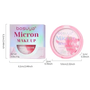Cipria fissante Bosuya Micron con scatola olografica e misure dettagliate del prodotto