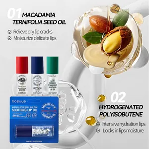 Bosuya feuchtigkeitsspendendes Lippenöl mit Macadamiaöl für intensive Hydratation