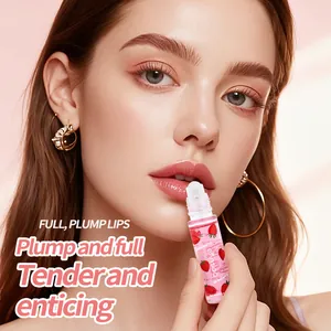 Hydraterende Bosuya roll-on aardbei lippenolie voor natuurlijk volle en zachte lippen