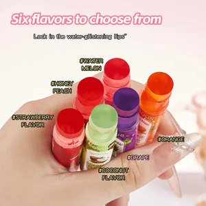Bosuya 6er-Set feuchtigkeitsspendende fruchtige Lippenbalsame mit sechs Fruchtaromen