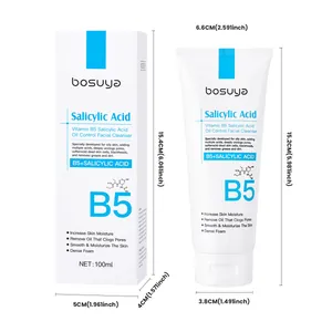 Vitamin B5 Salicylic Acid Oil Control Facial Cleanser with 100ml packaging and dimensions