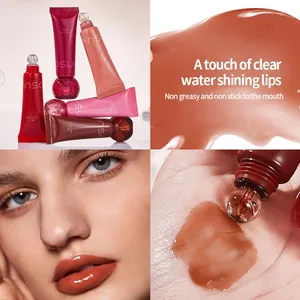 Set of 5 professional moisturizing jelly lip glosses for a clear water-shining finish.