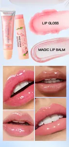 Detailed view of BOSUYA shimmer lip oil and color changing lip balm effects