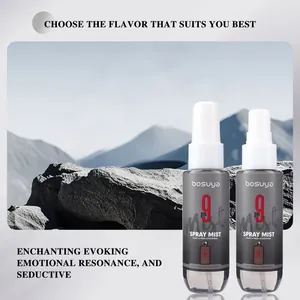 Detailed macro shot of Bosuya long-lasting alcohol-free fragrance mist for body and hair