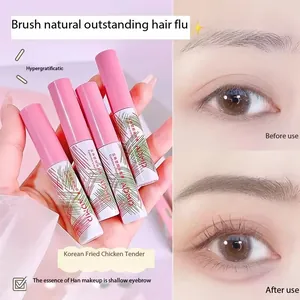 Before and after comparison of ADMD waterproof eyebrow mascara for a natural look
