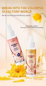 ADMD long-lasting fragrance spray for hair and body in vanilla and peach scents