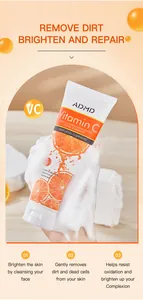 Textura espumosa del limpiador facial ADMD Vitamina C para una limpieza profunda e hidratante