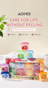 Nahaufnahme des ADMD 8-teiligen feuchtigkeitsspendenden Lippenbalsam-Sets mit Fruchtduft